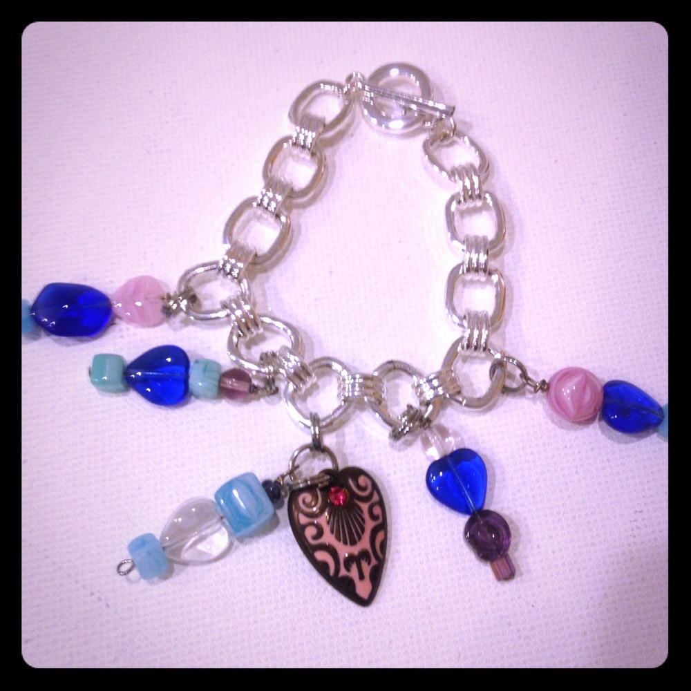 Heart Charm Chain Bracelet